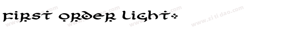 First Order Light字体转换